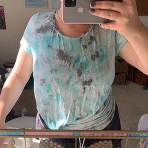 Blue Tye-Dye “French Tuck” style top